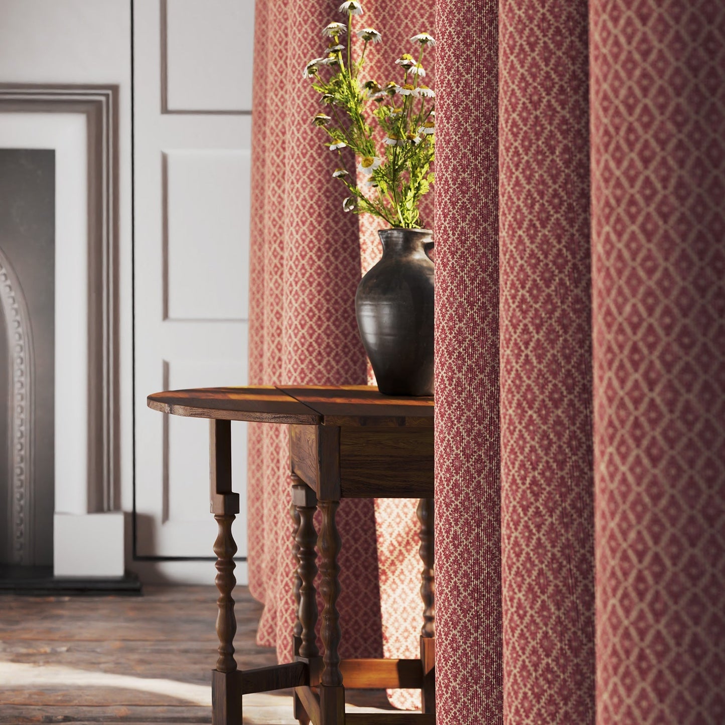 Linwood Ashfield Carnelian FR Made to Measure Curtains