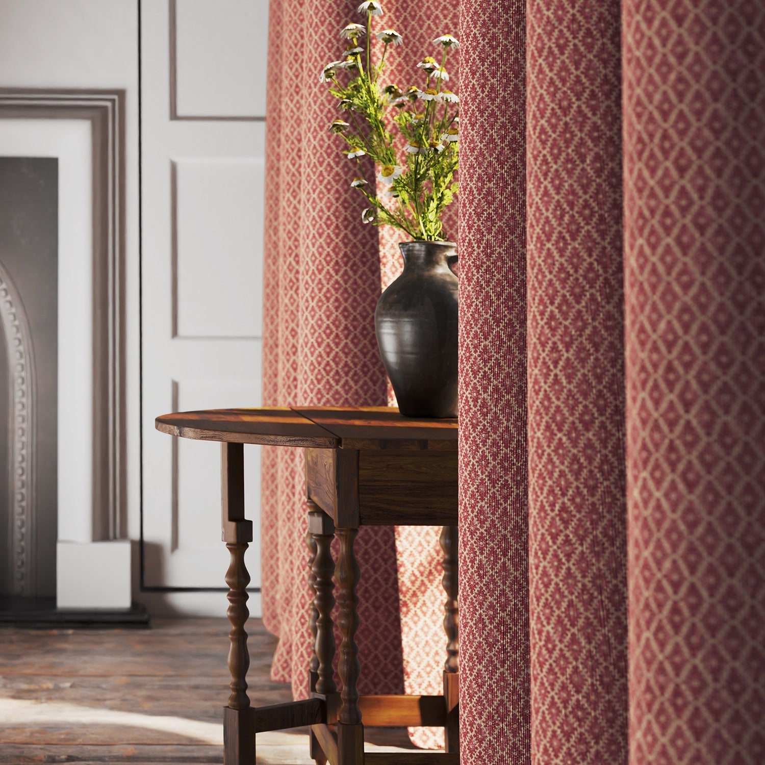 Linwood Ashfield Carnelian FR Made to Measure Curtains