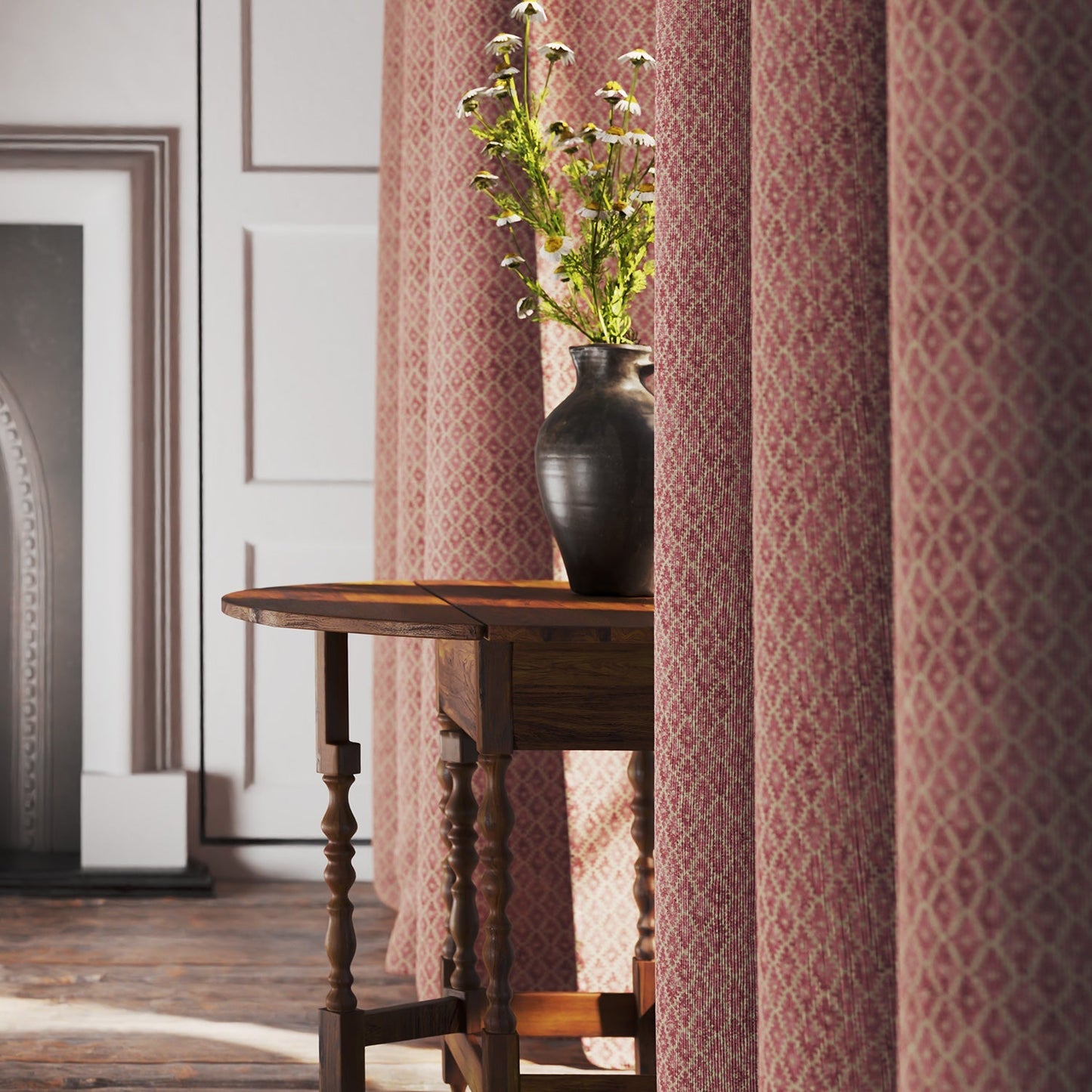 Linwood Ashfield Faded Rose Made to Measure Curtains
