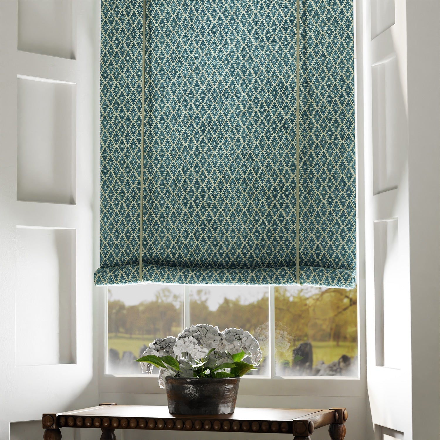 Linwood Ashfield Harbour Blue FR Made to Measure Curtains