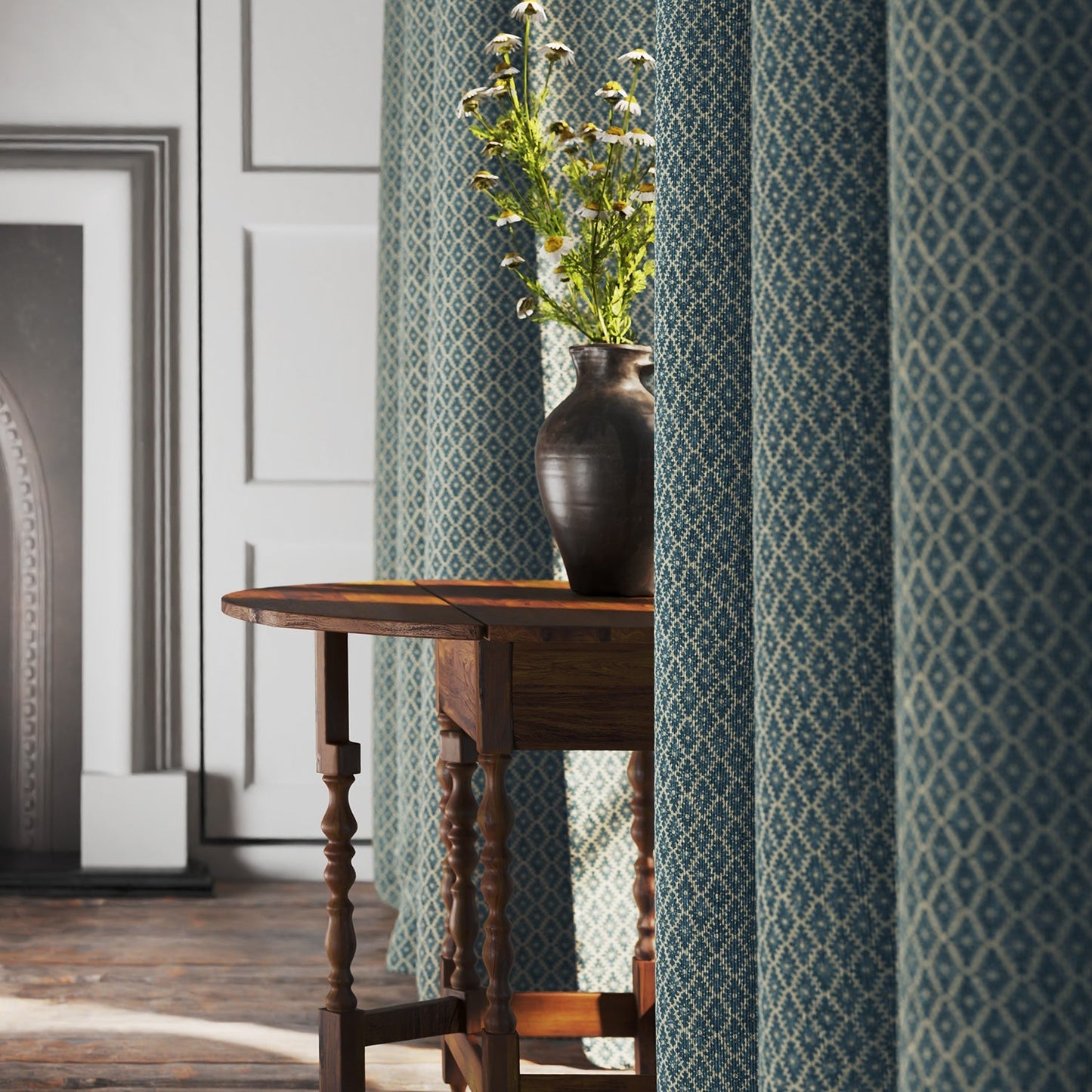 Linwood Ashfield Harbour Blue Made to Measure Curtains