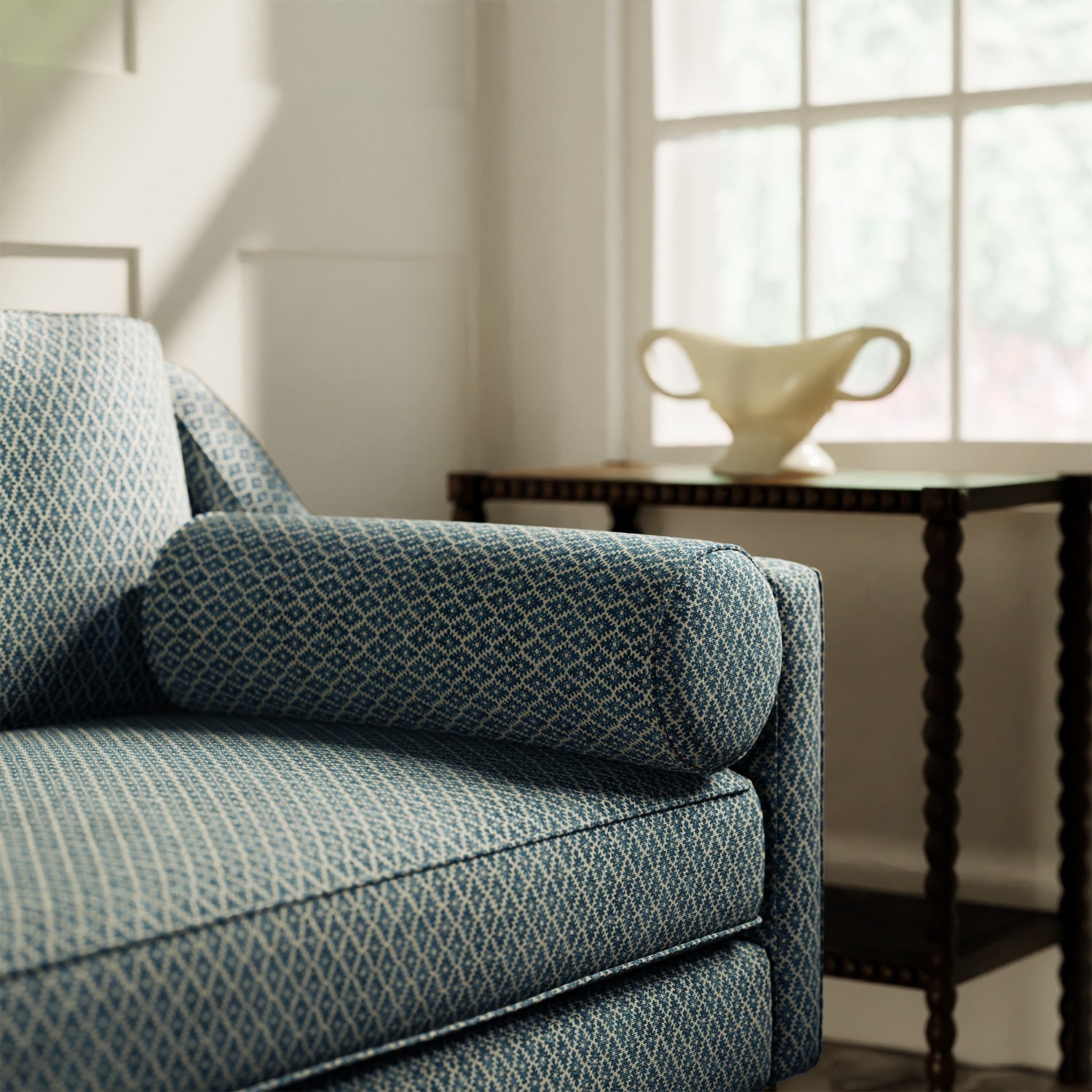 Linwood Ashfield Harbour Blue FR Made to Measure Curtains