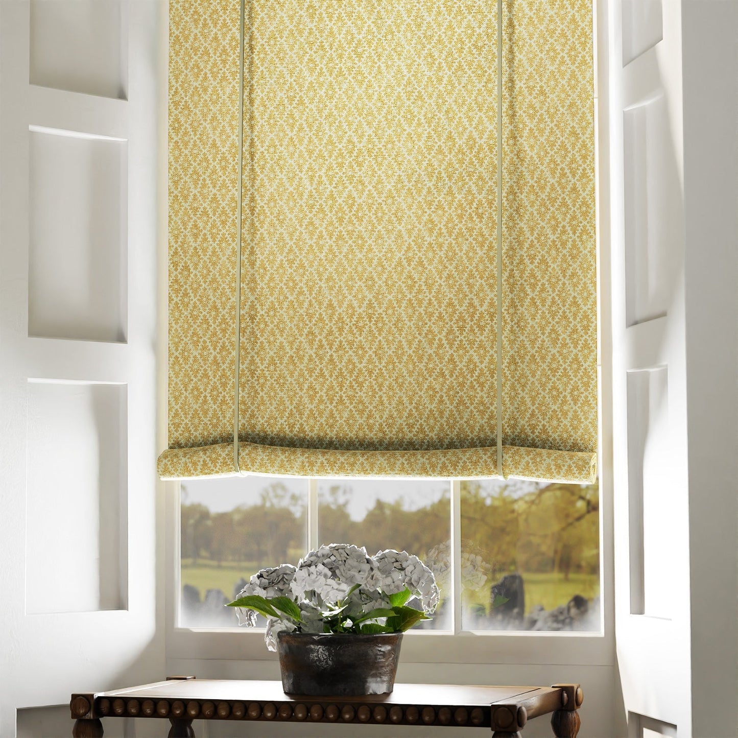 Linwood Ashfield Maize FR Made to Measure Curtains