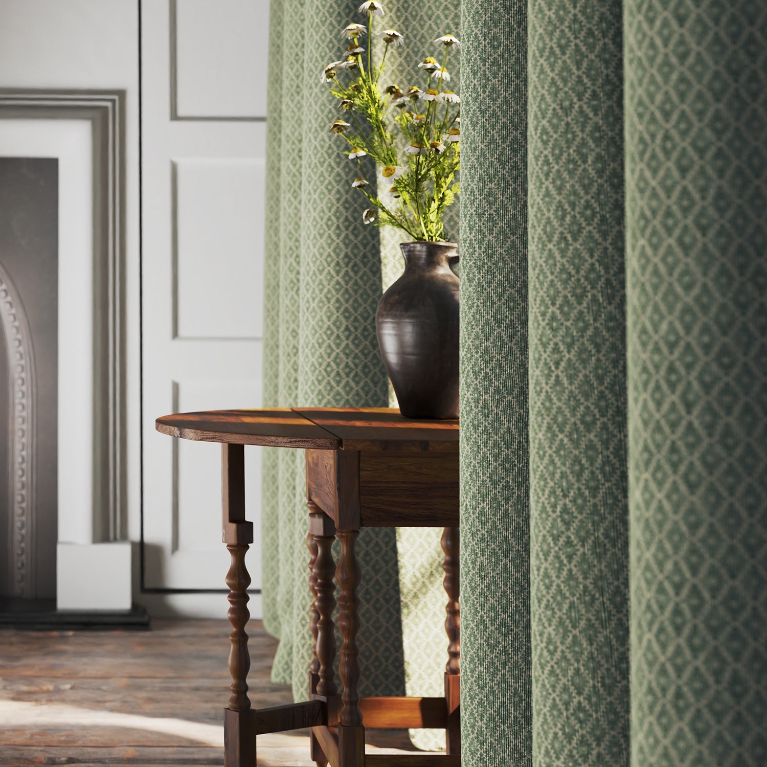 Linwood Ashfield Moss Made to Measure Curtains