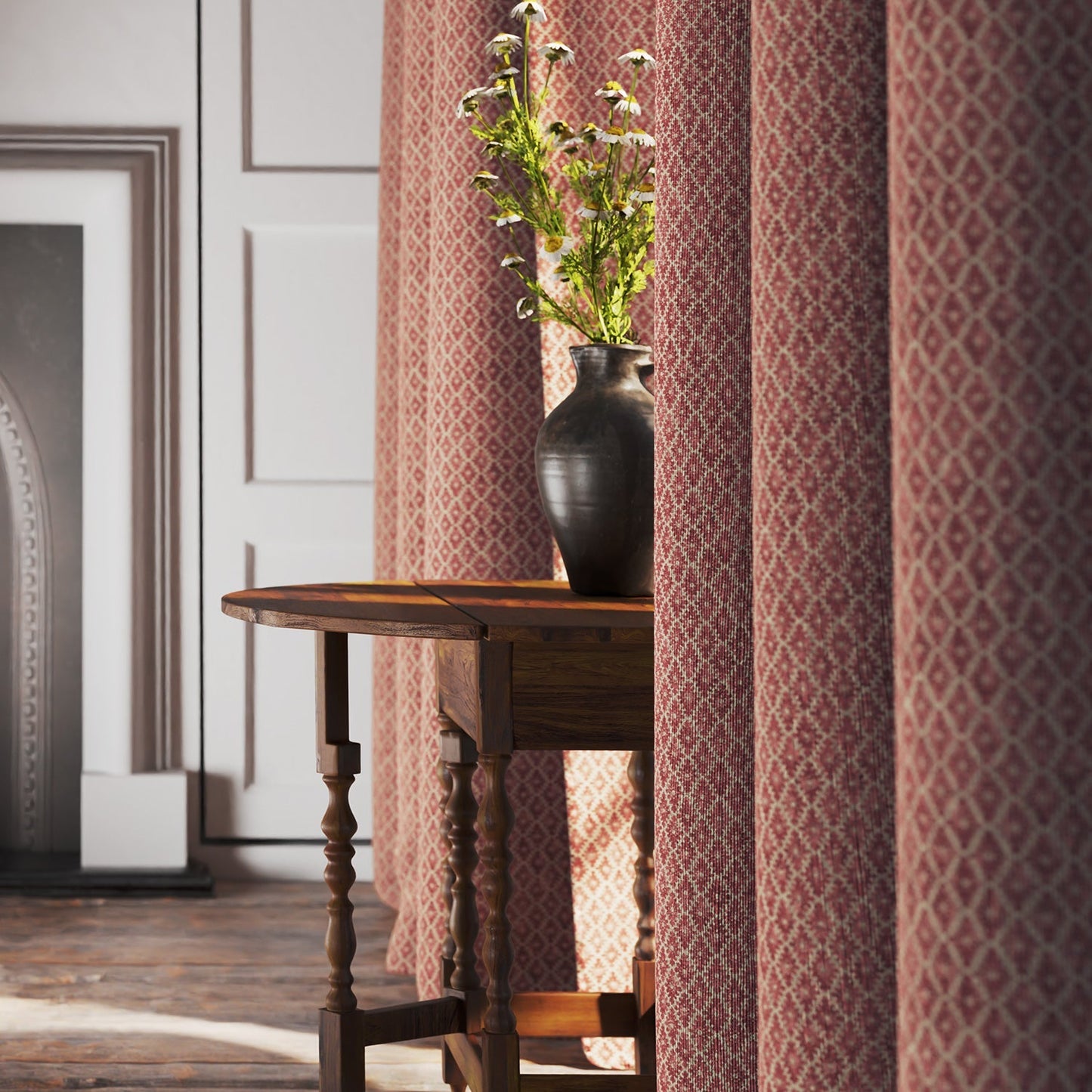 Linwood Ashfield Russet FR Made to Measure Curtains