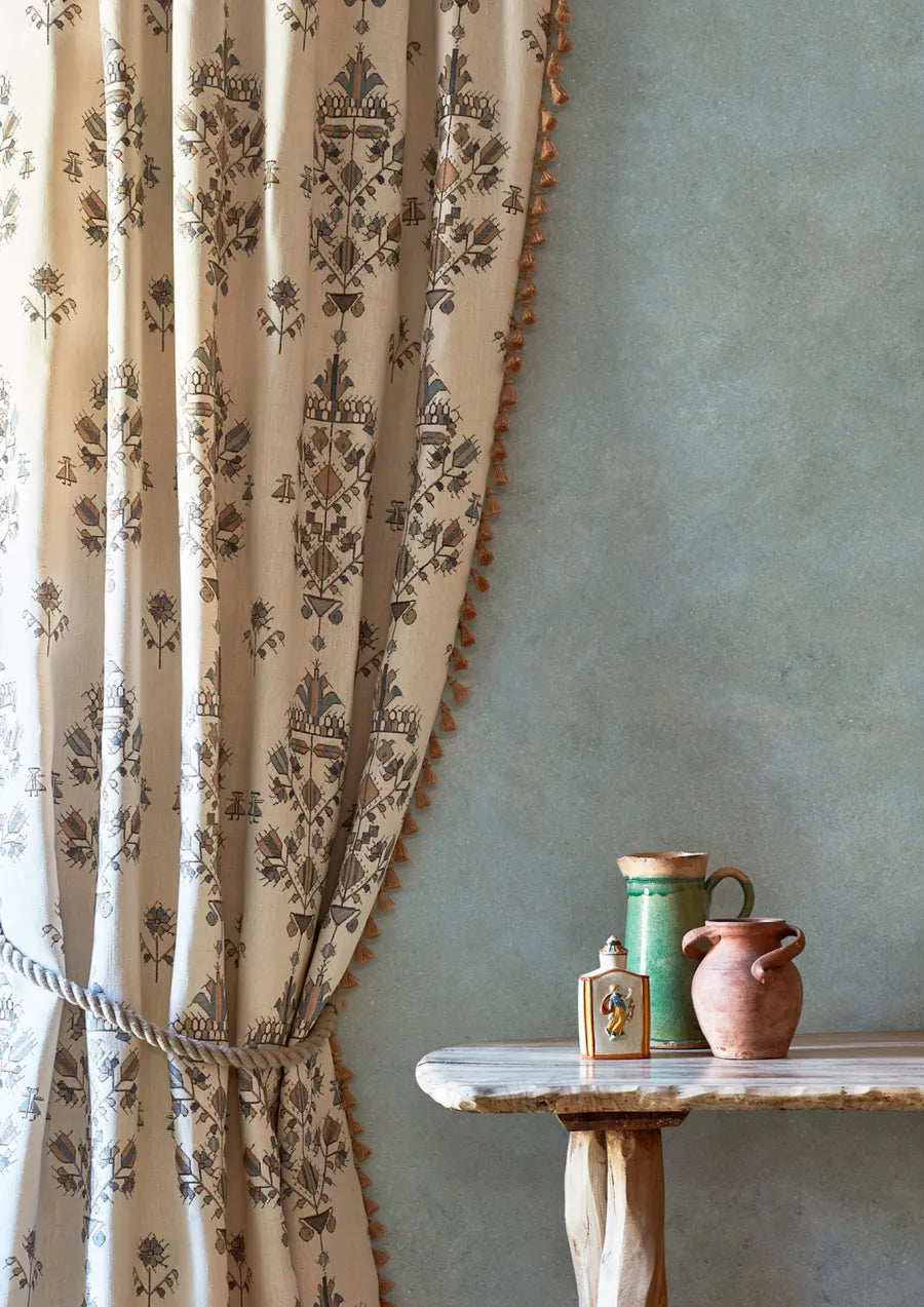 Lewis & Wood Athena Blue Sand Made to Measure Curtains – lifestyle photograph