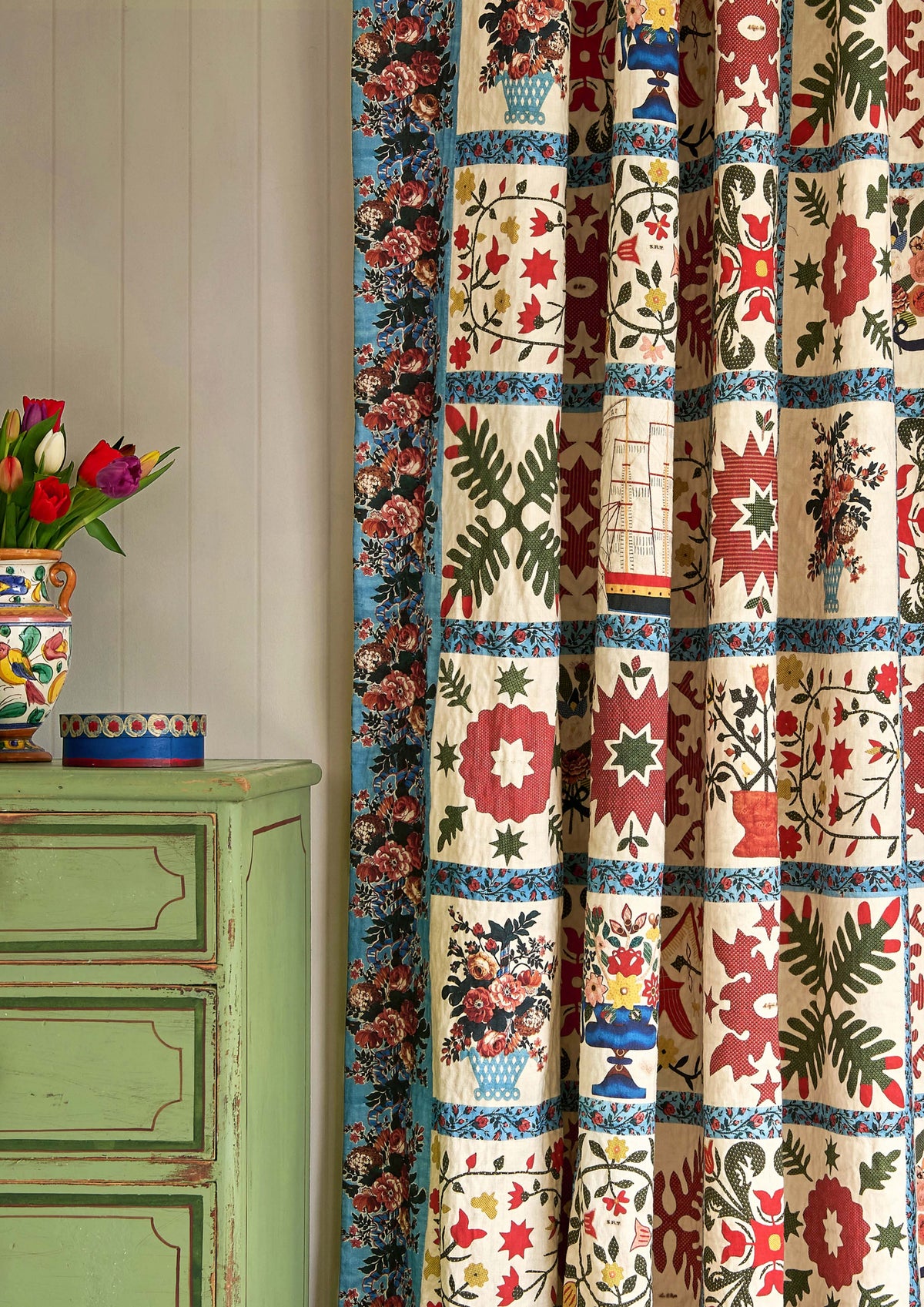 Lewis & Wood Baltimore Document Made to Measure Curtains – with border