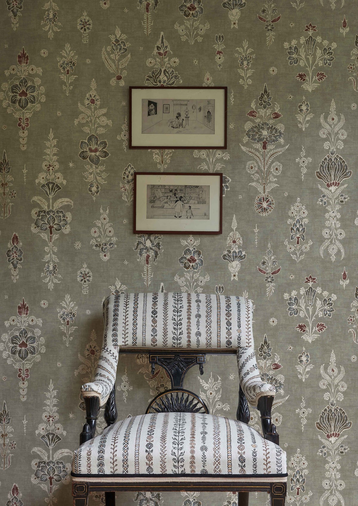 Lewis & Wood Bandana Black Ginger Made to Measure Curtains – lifestyle photograph