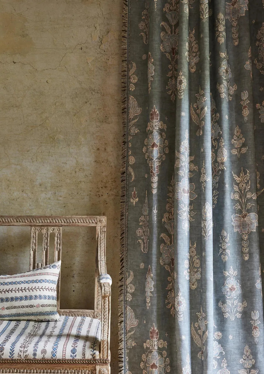 Lewis & Wood Bandana Blue Almond Made to Measure Curtains – lifestyle photograph