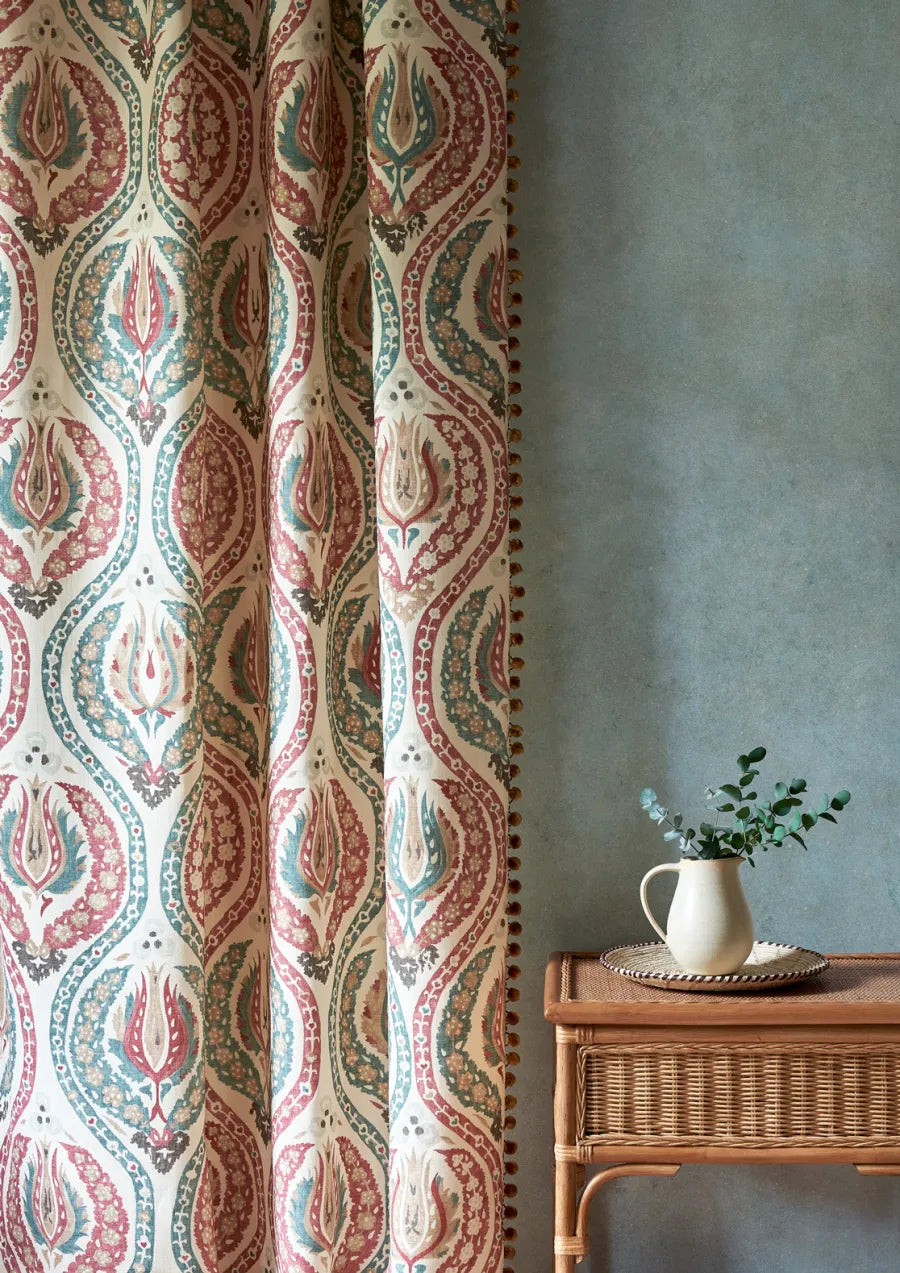 Lewis & Wood Benaki Mulberry Blue Made to Measure Roman Blinds – lifestyle photograph