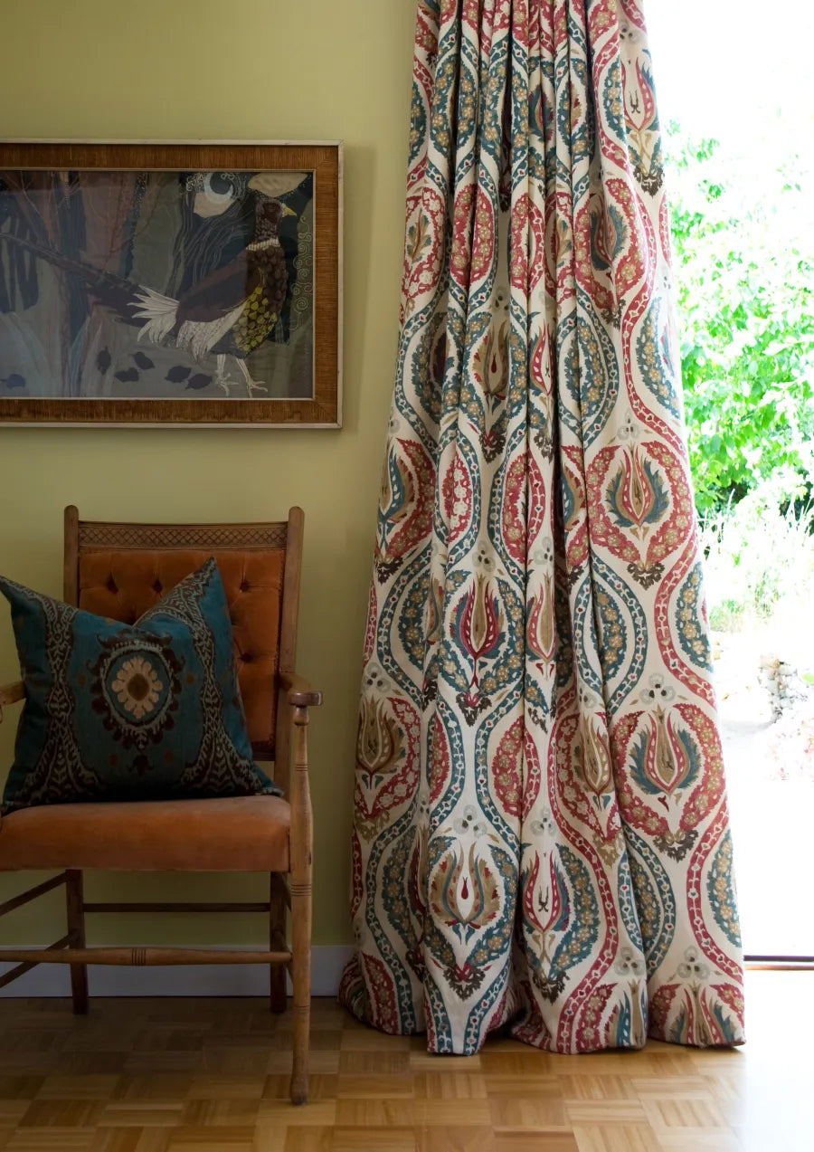 Lewis & Wood Benaki Mulberry Blue Made to Measure Roman Blinds – lifestyle photograph