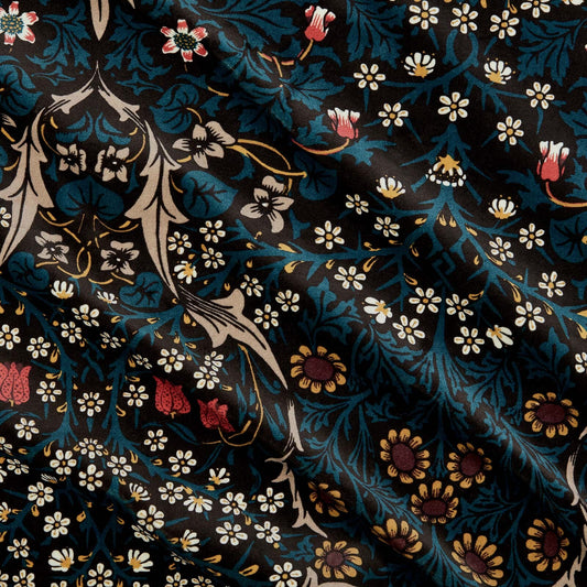 Teal - Blackthorn Velvet by House of Hackney - Fabric, Curtains, Roman Blinds