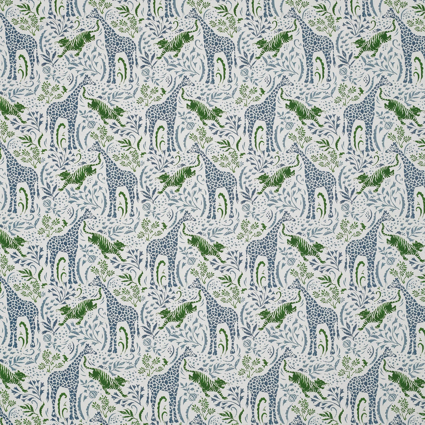 Blue/Green - Sylvan Fabric James Hare 100% Linen flat