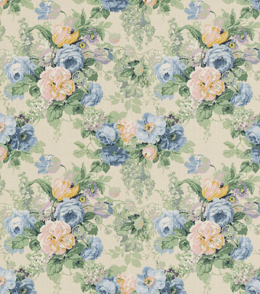 Blue Rose - Albertine Fabric Linwood 100% Linen Blue Rose - Albertine Fabric Linwood 100% Linen curtains