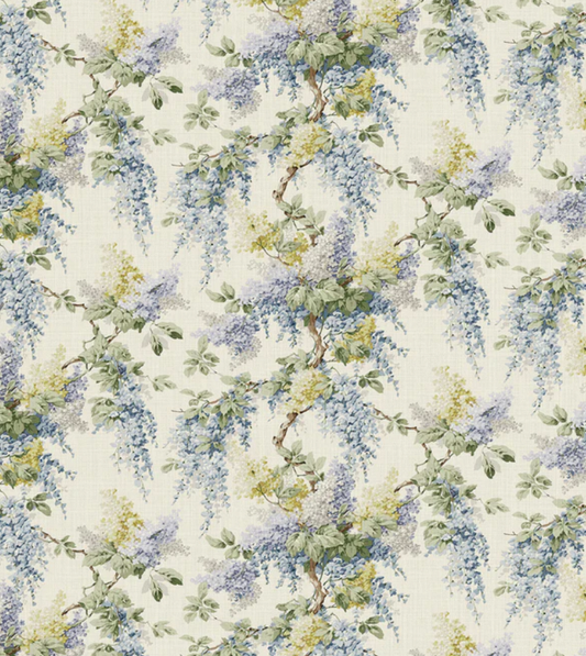 Blue/Yellow - Vita Fabric Linwood 100% Linen 