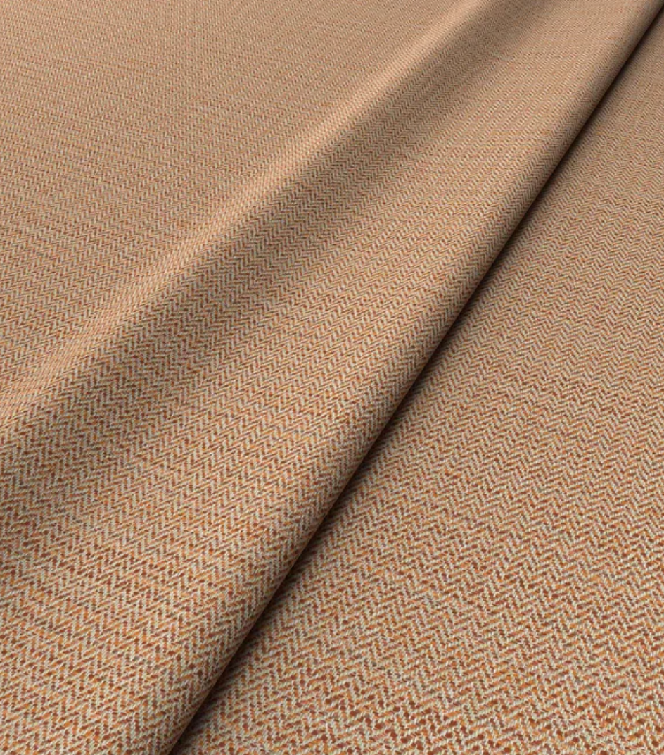 Burnt Orange- Leckford by Linwood - Fabric, Curtains, Roman Blinds fold