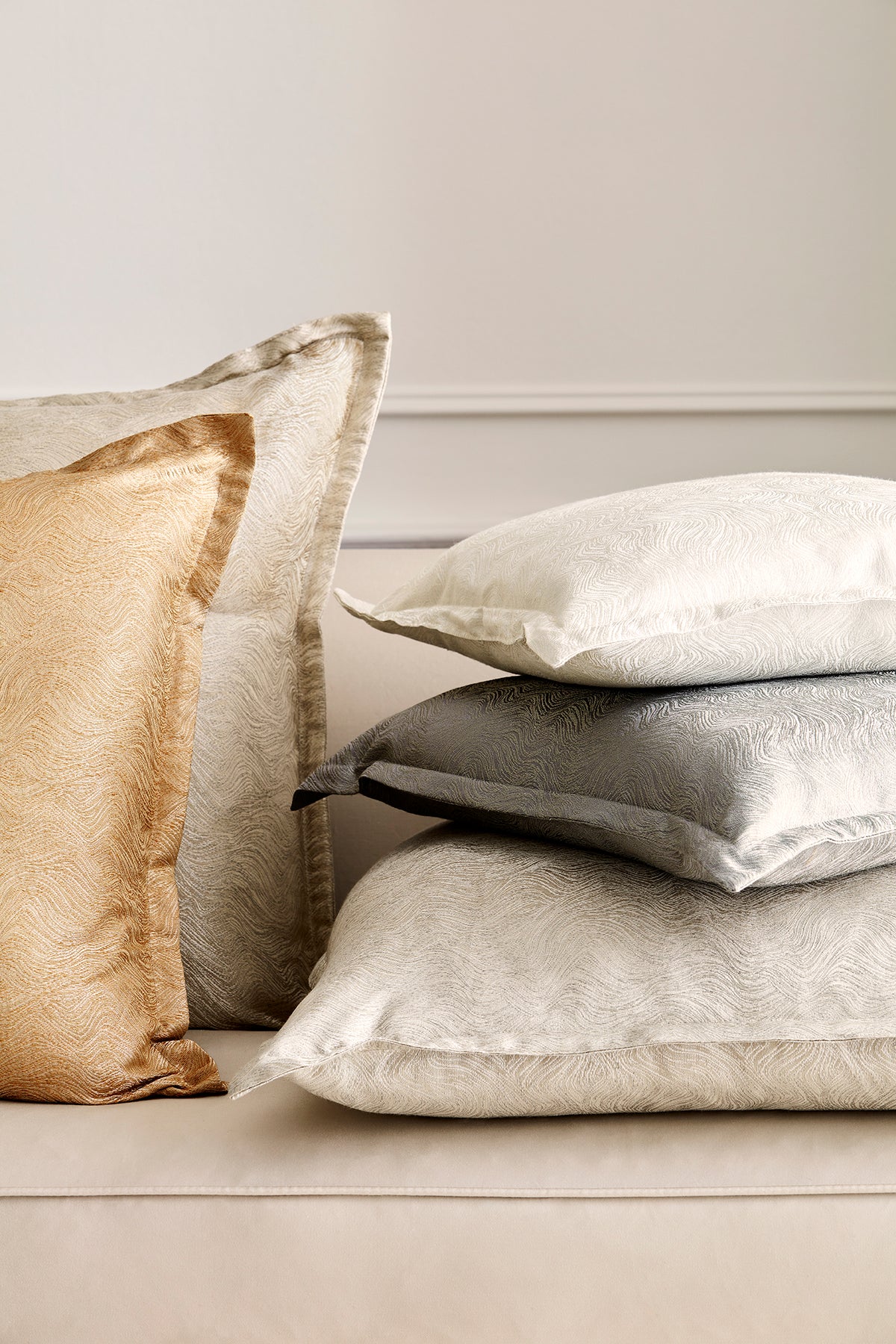 James Hare Strata Silk Hematite Made to Measure Roman Blinds