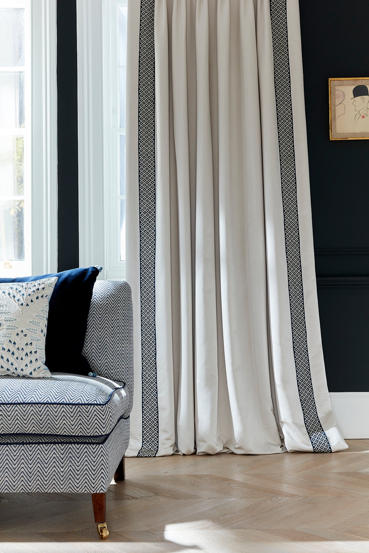 James Hare Sloane Silk Earthnut Made to Measure Curtains