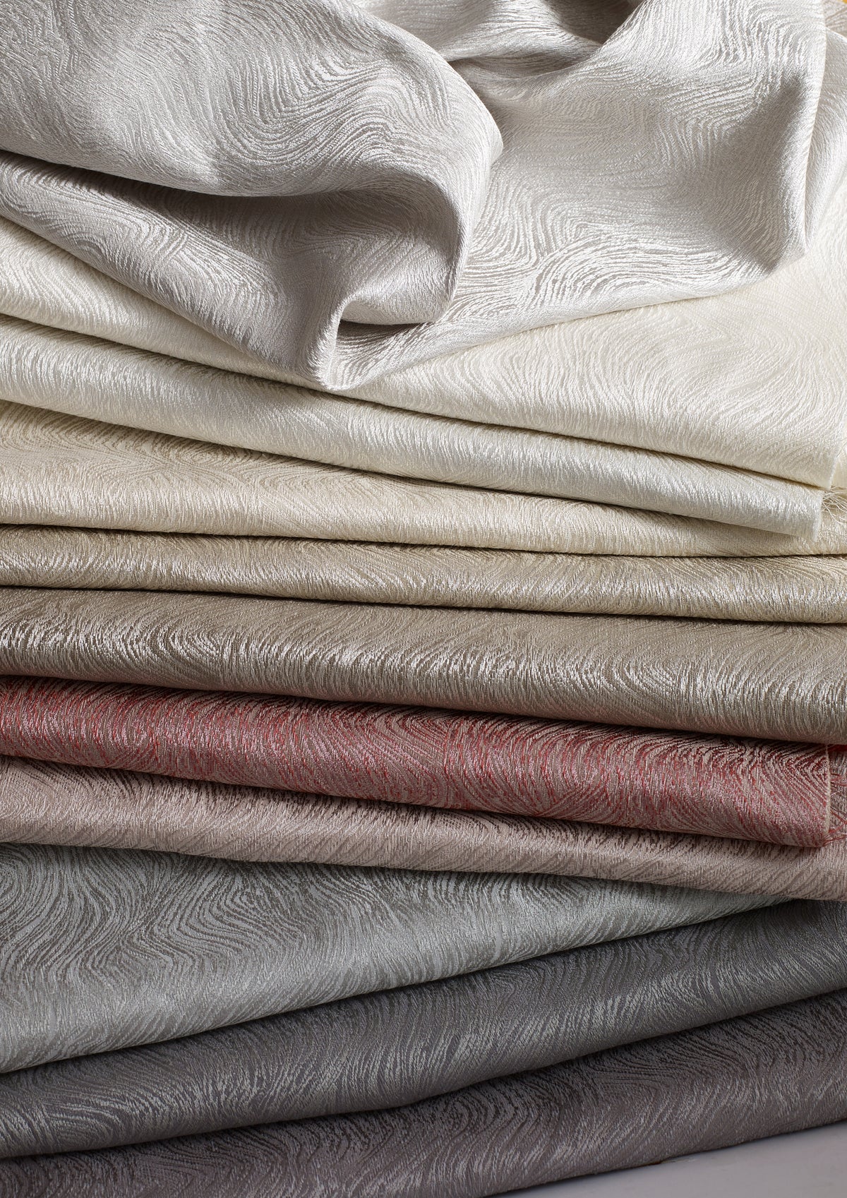 James Hare Strata Silk Silver Lining Made to Measure Roman Blinds