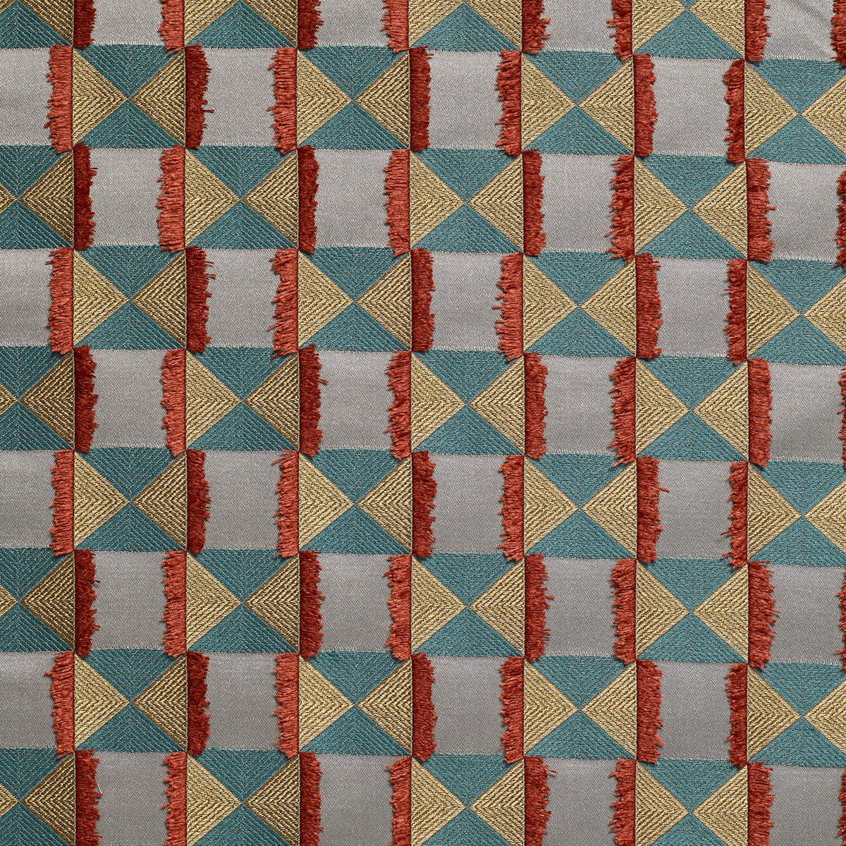 James Hare Charleston Teal/Orange Made to Measure Roman Blinds