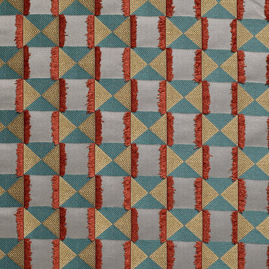 James Hare Charleston Teal/Orange Made to Measure Roman Blinds