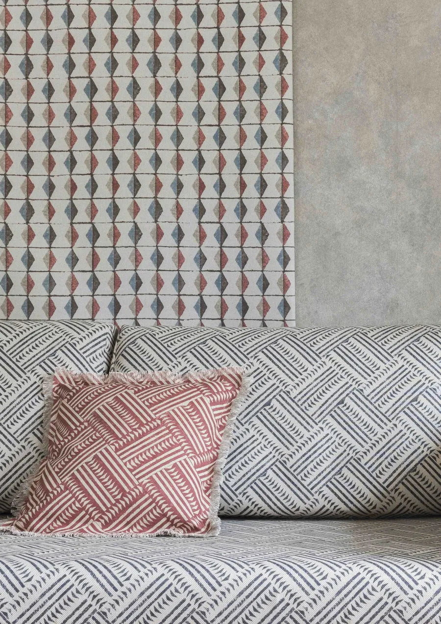 Lewis & Wood Checkerbox Charcoal Made to Measure Curtains – lifestyle photograph