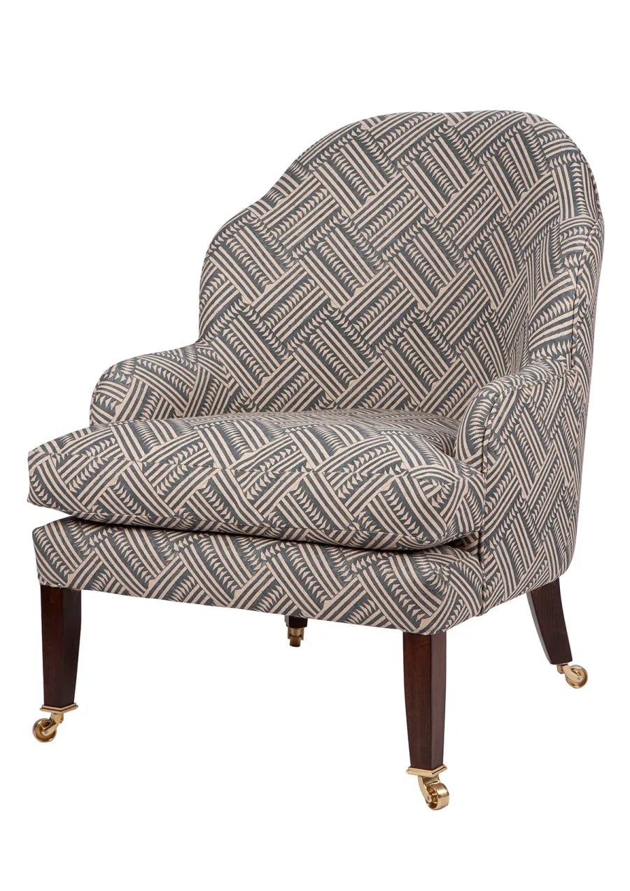 Lewis & Wood Checkerbox Indigo Made to Measure Curtains – lifestyle photograph