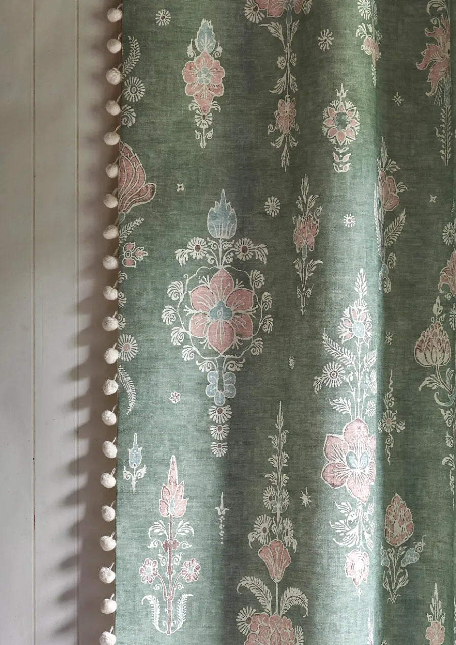 Lewis & Wood Citadel Green Glaze Made to Measure Roman Blinds – lifestyle photograph