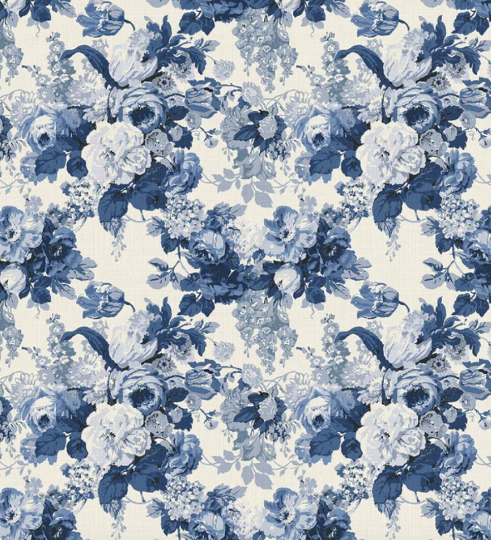 Classic Blue - Albertine Fabric Linwood 100% Linen