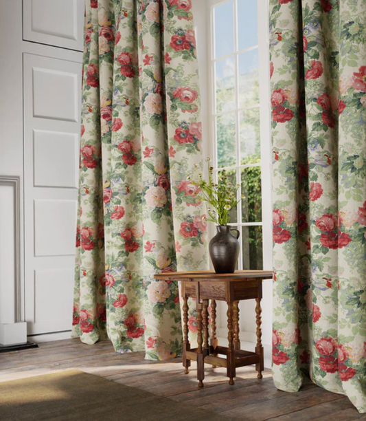 Classic Rose - Albertine Fabric Linwood 100% Linen curtains