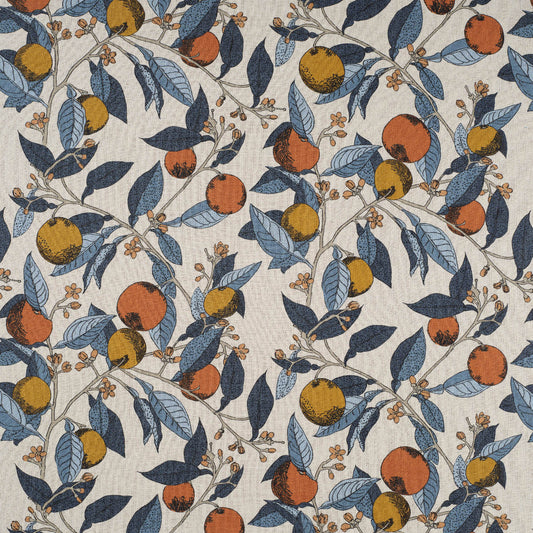 James Hare Orange Grove Tangelo Blue Made to Measure Roman Blinds