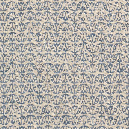 James Hare Flori Gentian Blue Made to Measure Curtains