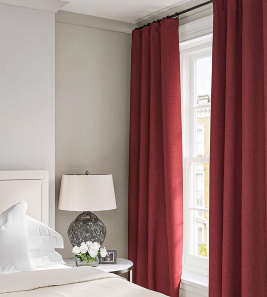 Cooshy Cherry Linen Softie 100% Linen Fabric curtains