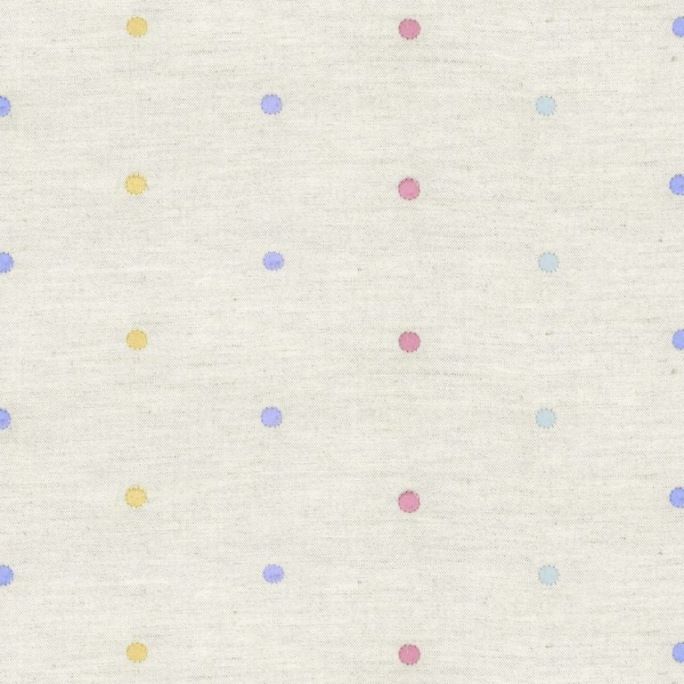 Cooshy Embroidered Spot Rainbow Linen/Cotton Blend