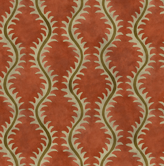 Coral - Helter Skelter Velvet by Linwood 