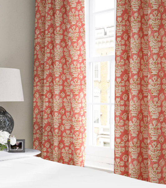 Coral - Shirin Fabric Linwood 100% Linen curtains