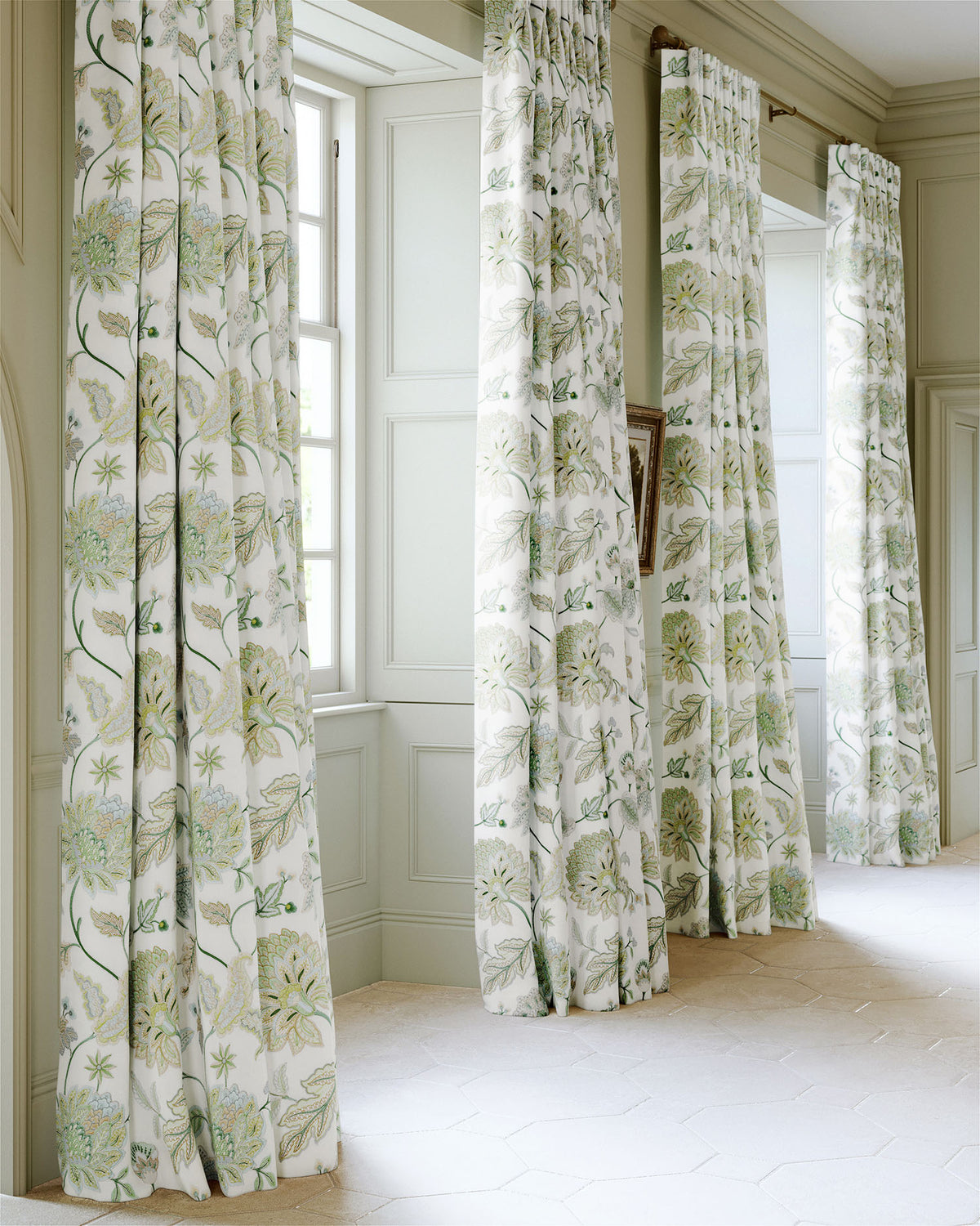 James Hare Bloom Green Made to Measure Roman Blinds