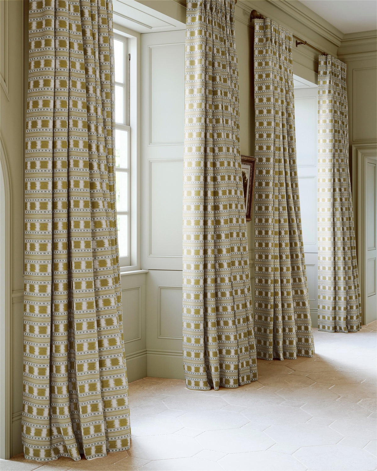 James Hare Paxton Grey/Gold Made to Measure Roman Blinds