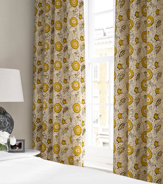 Dandelion - Rubia Fabric Linwood 100% Linen curtains