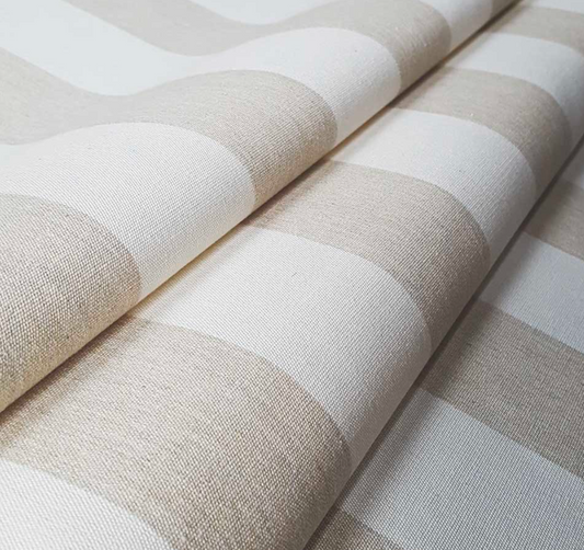 Cooshy Cream Devon Stripe 100% Cotton Fabric