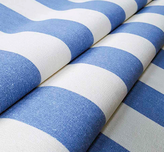 Cooshy Indigo Devon Stripe 100% Cotton Fabric