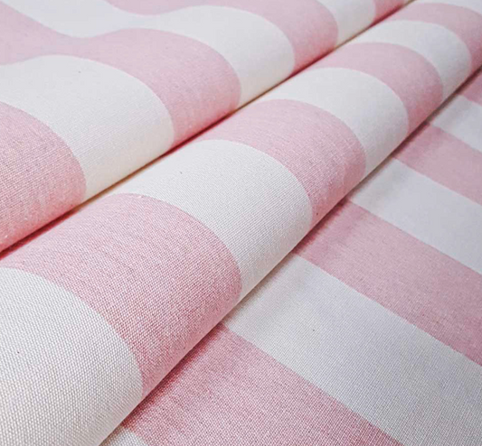 Cooshy Pink Devon Stripe 100% Cotton Fabric