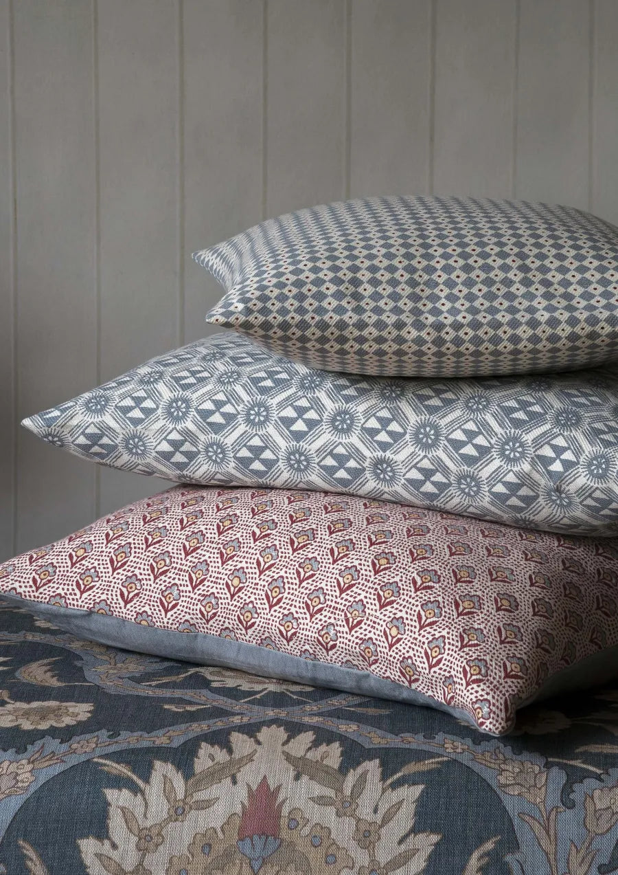 Lewis & Wood Diamond Dot Wedgwood Blue Made to Measure Roman Blinds – lifestyle photograph