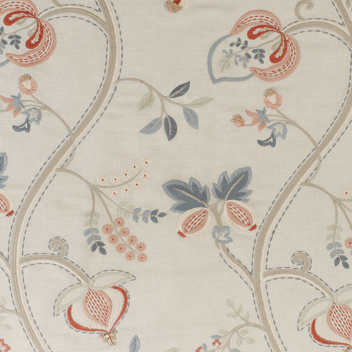 James Hare Elizabeth Red/Blue Made to Measure Curtains