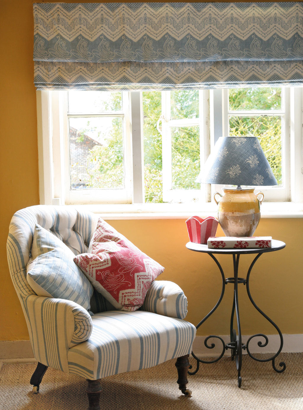 Kate Forman Elodie Blue Made to Measure Roman Blinds – image 3