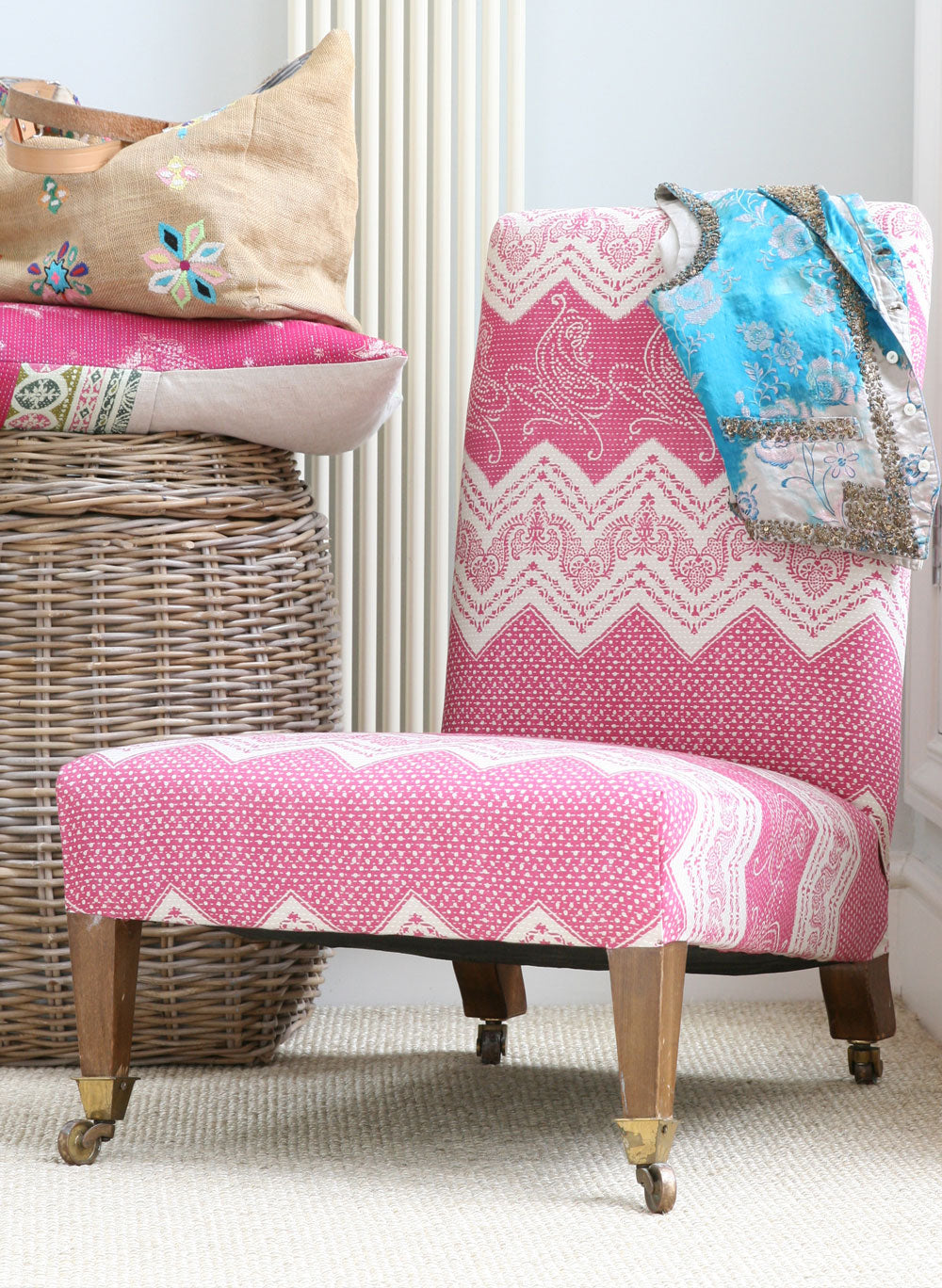 Kate Forman Elodie Pink Made to Measure Roman Blinds – image 2