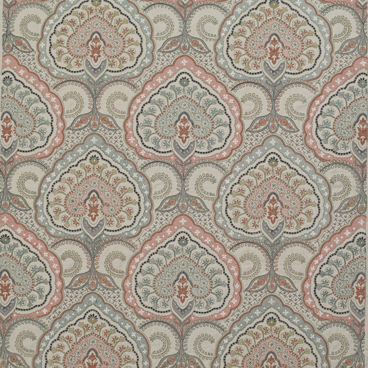 James Hare Fitzrovia Pink Multi Made to Measure Curtains