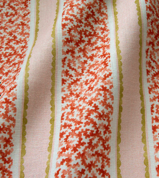 Strawberry Mousse - Garden Gate Fabric Linwood 100% Linen