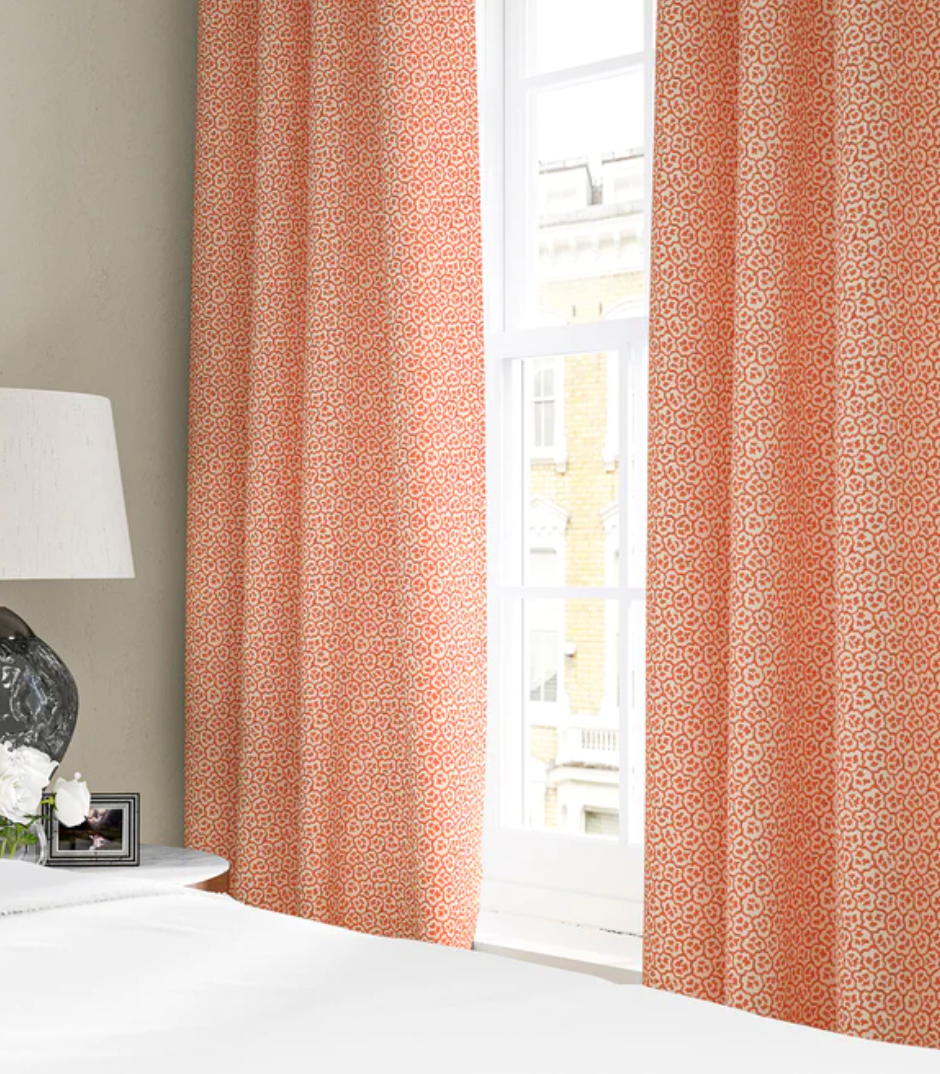 Geranium - Hopscotch Fabric Linwood 100% Linen curtain