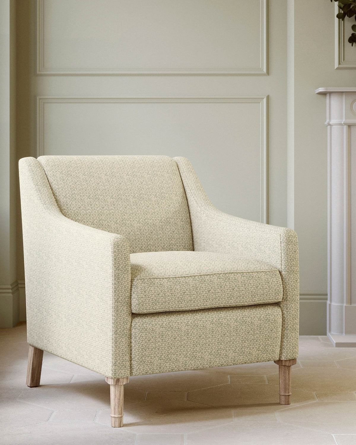 James Hare Flori Old Green Made to Measure Roman Blinds